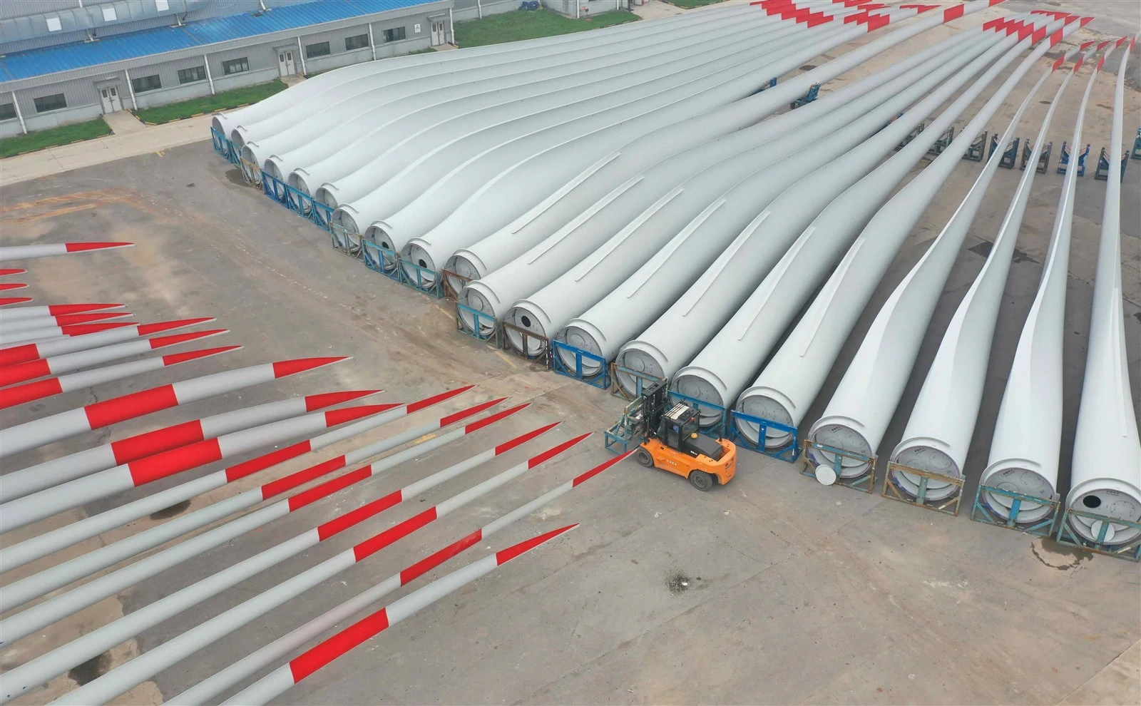 wind turbine blade storage yard wind turbine blade storage yard