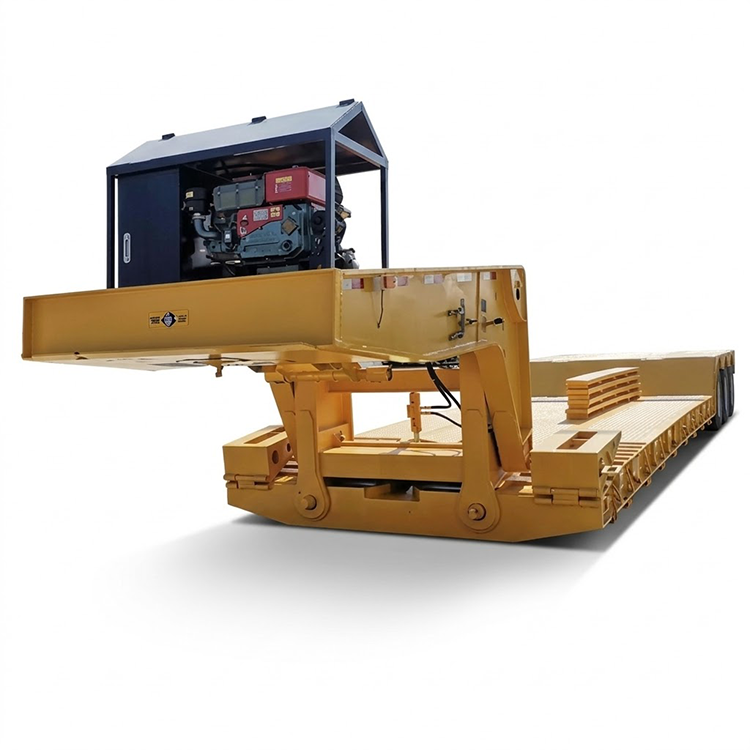 80-tonska zložljiva prikolica z gosjim vratom