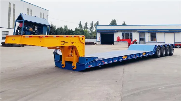 4 Axle 120 Ton Detachable Gooseneck Lowbed Trailer manufacture 4 Axle 120 Ton Detachable Gooseneck Lowbed Trailer manufacture