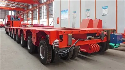 Modularna prikolica s 5 linijami in 24-metrsko palubo z gosjim vratom